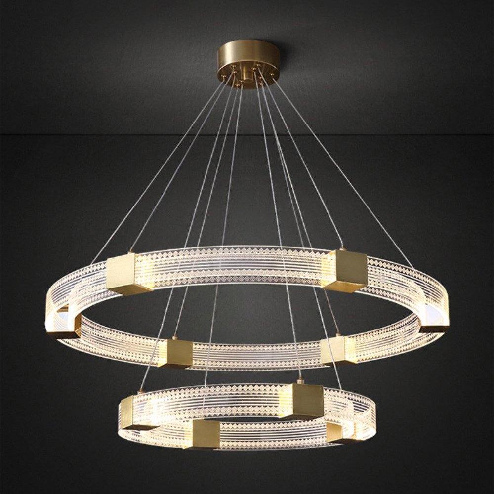 Eurdora Modern Minimalist Ring LED Chandelier - Letslighting