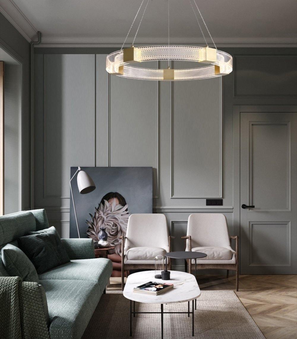 Eurdora Modern Minimalist Ring LED Chandelier - Letslighting