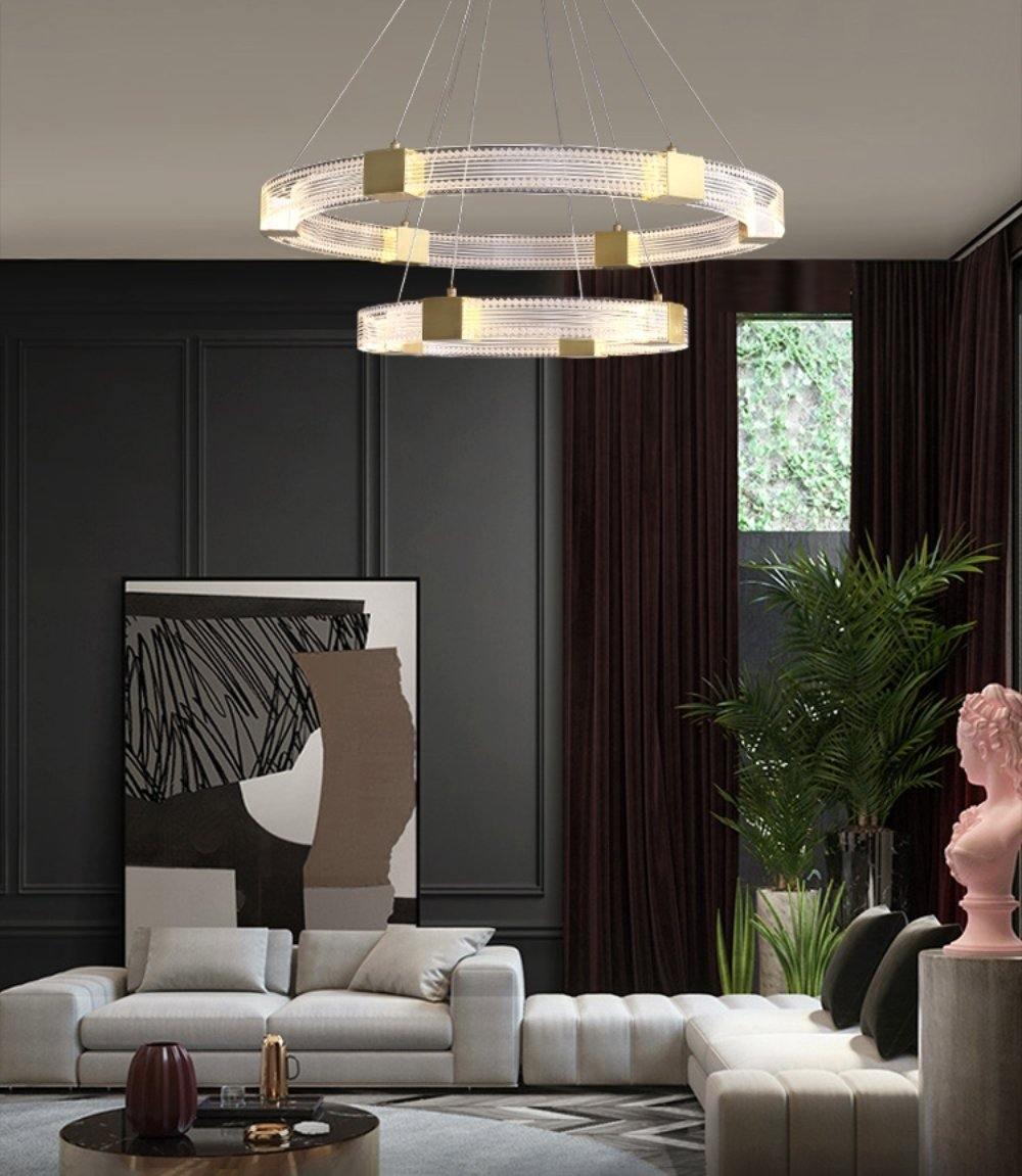 Eurdora Modern Minimalist Ring LED Chandelier - Letslighting