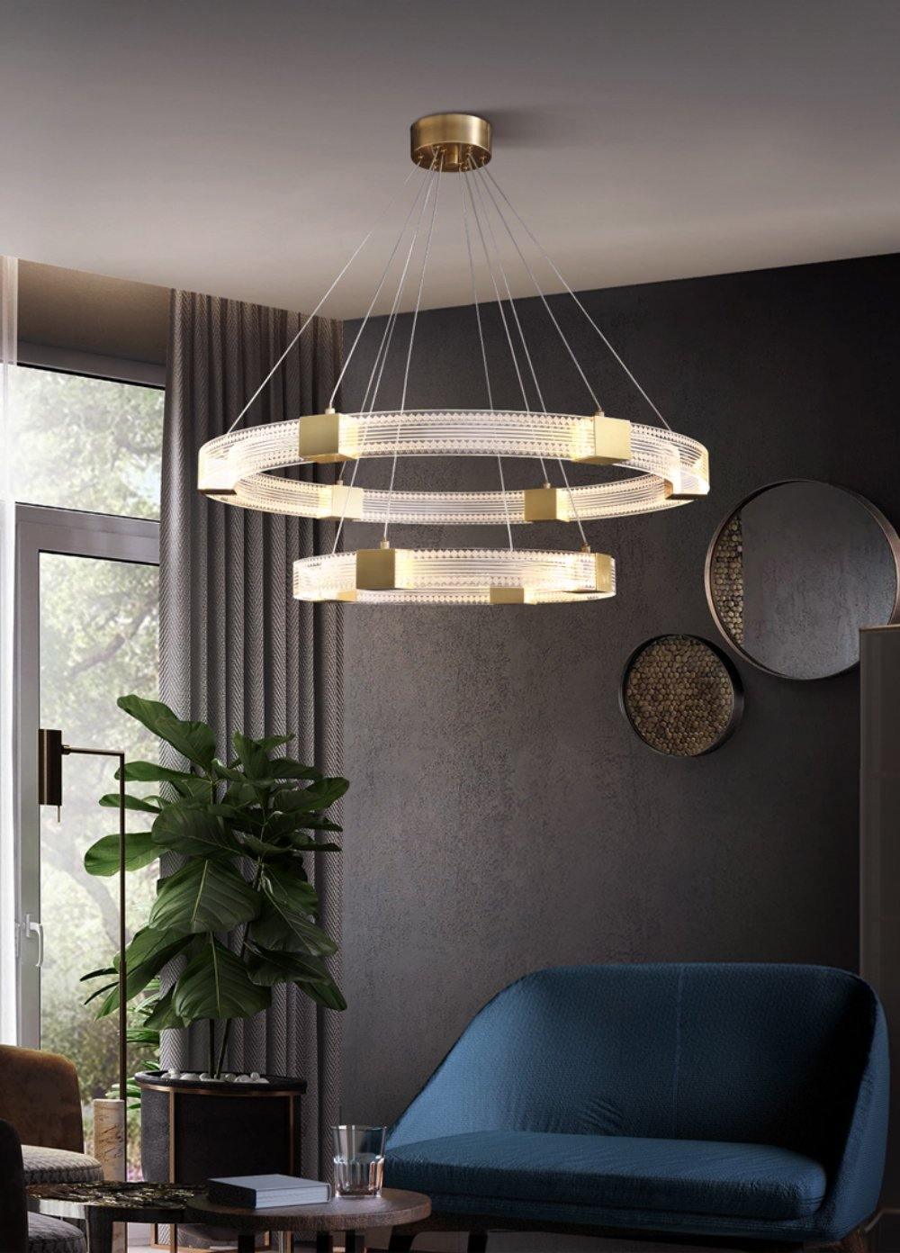 Eurdora Modern Minimalist Ring LED Chandelier - Letslighting