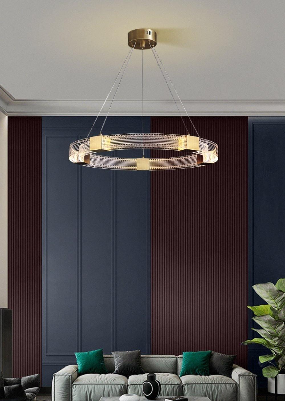 Eurdora Modern Minimalist Ring LED Chandelier - Letslighting