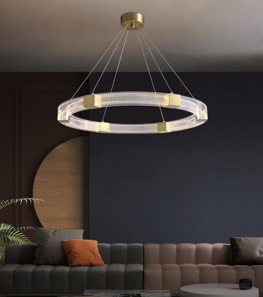 Eurdora Modern Minimalist Ring LED Chandelier - Letslighting