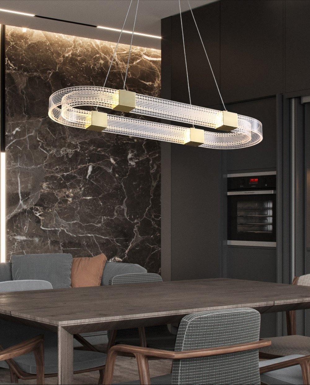 Eurdora Modern Minimalist Ring LED Chandelier - Letslighting