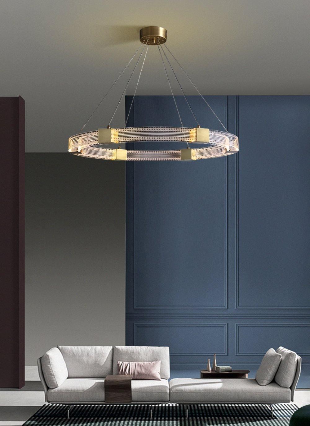 Eurdora Modern Minimalist Ring LED Chandelier - Letslighting