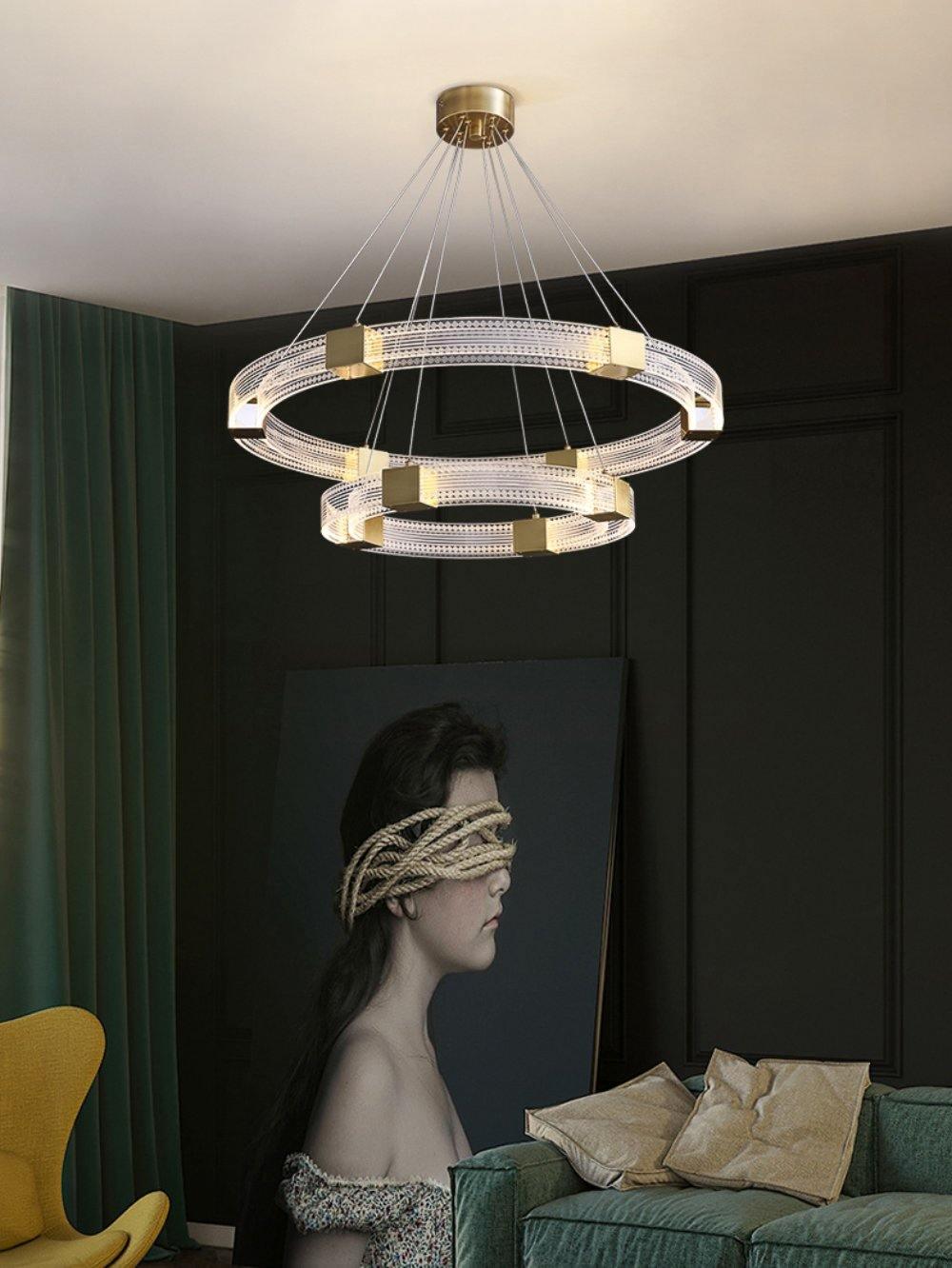 Eurdora Modern Minimalist Ring LED Chandelier - Letslighting