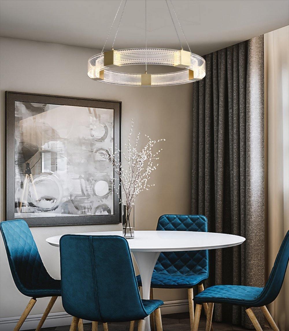 Eurdora Modern Minimalist Ring LED Chandelier - Letslighting