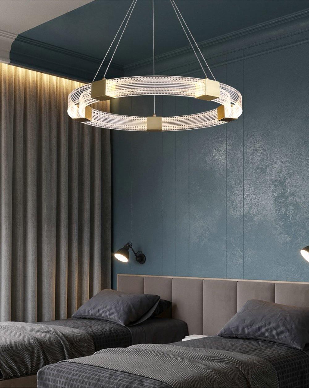 Eurdora Modern Minimalist Ring LED Chandelier - Letslighting