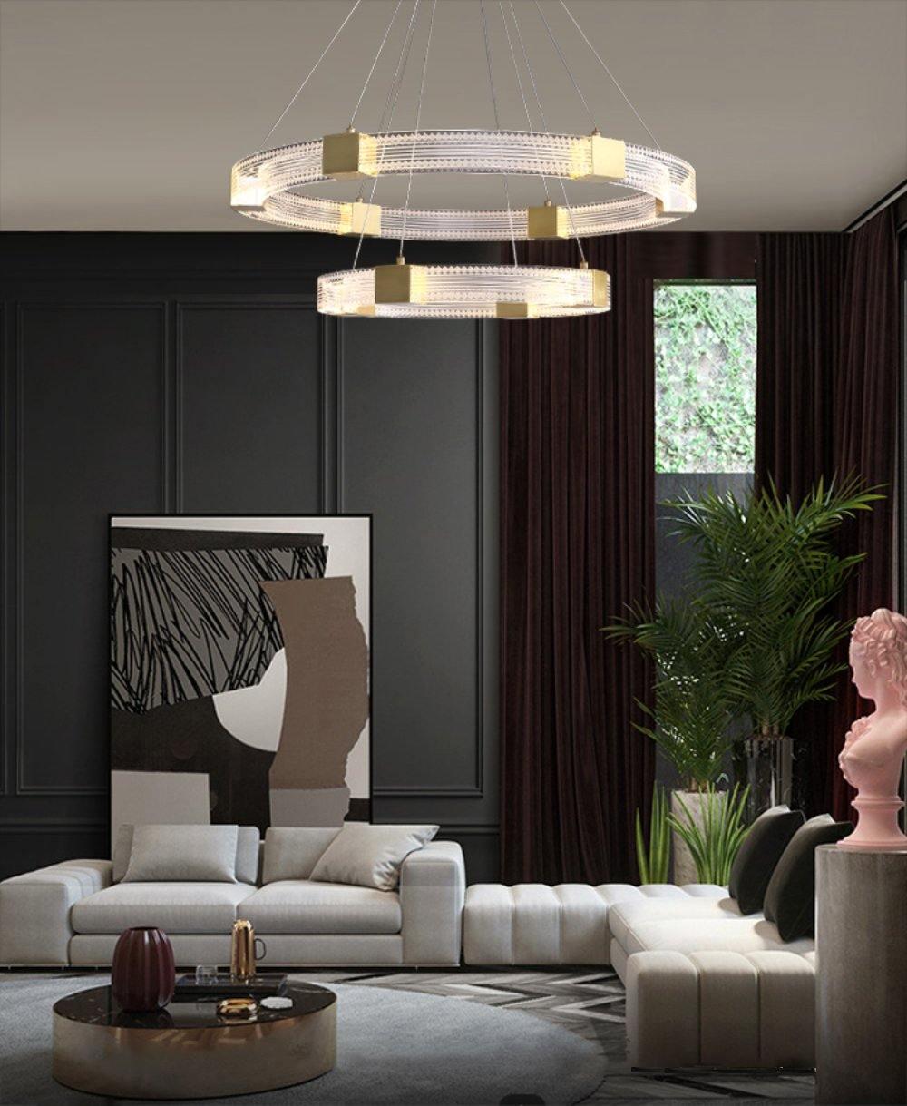 Eurdora Modern Minimalist Ring LED Chandelier - Letslighting