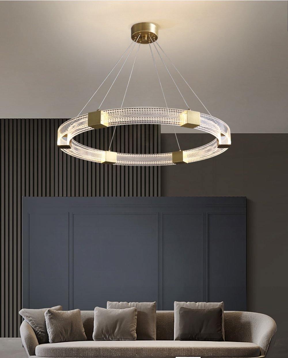 Eurdora Modern Minimalist Ring LED Chandelier - Letslighting
