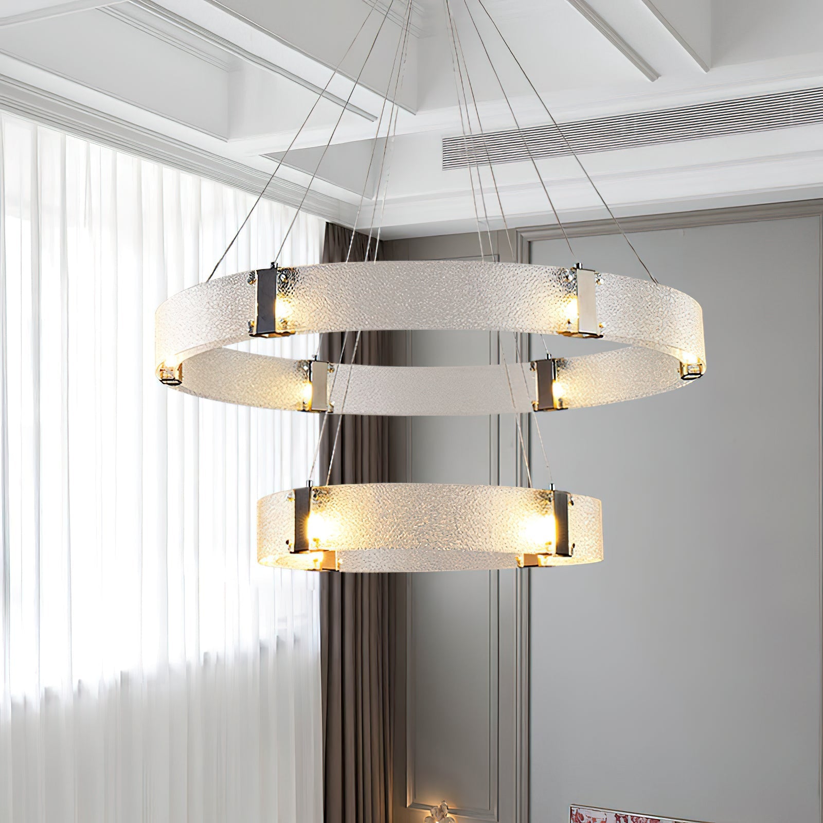 Parallel Modern Minimalist Ring Glass Chandelier - Letslighting