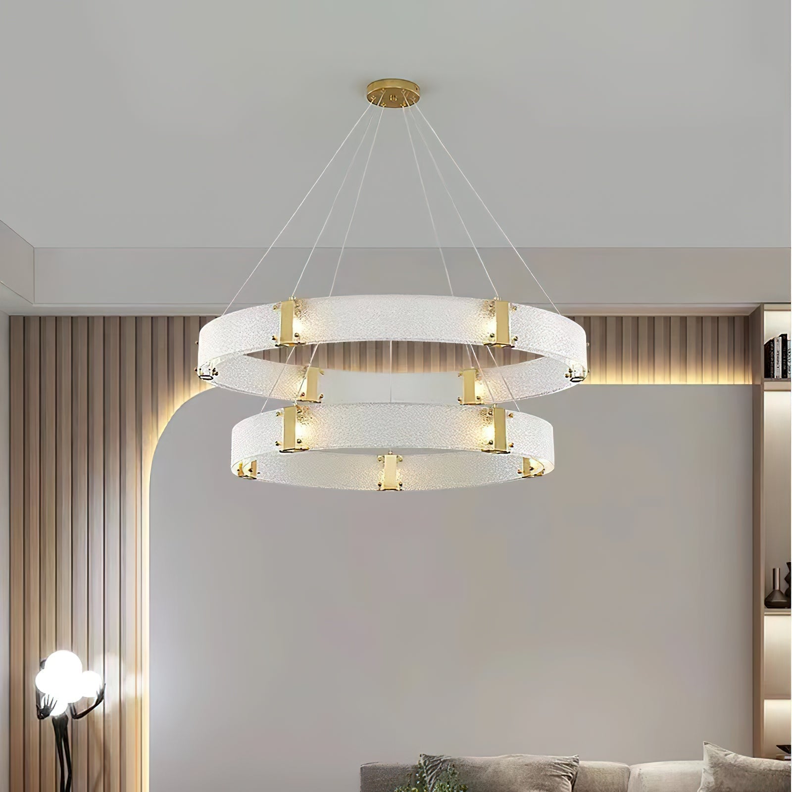 Parallel Modern Minimalist Ring Glass Chandelier - Letslighting