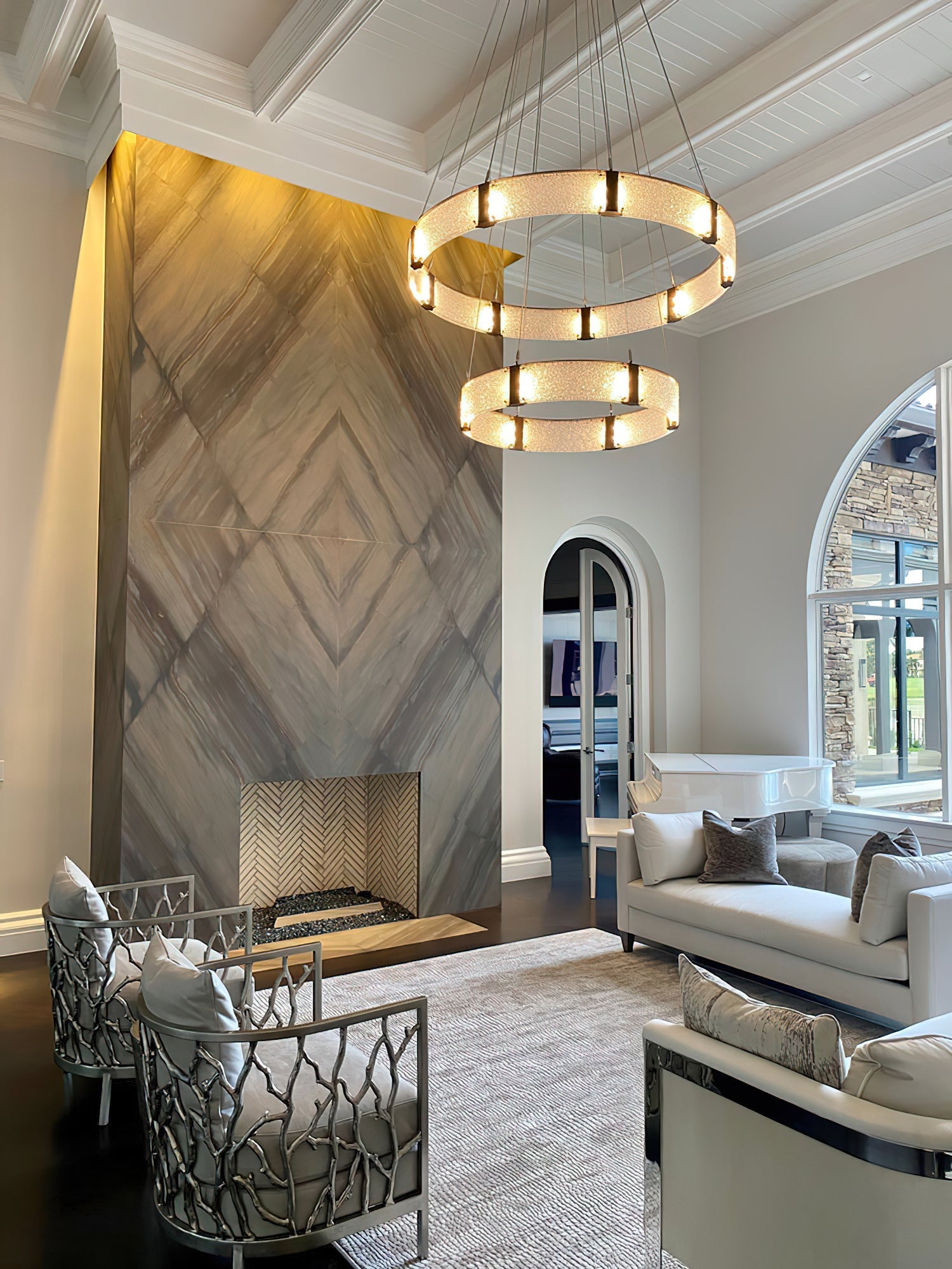 Parallel Modern Minimalist Ring Glass Chandelier - Letslighting