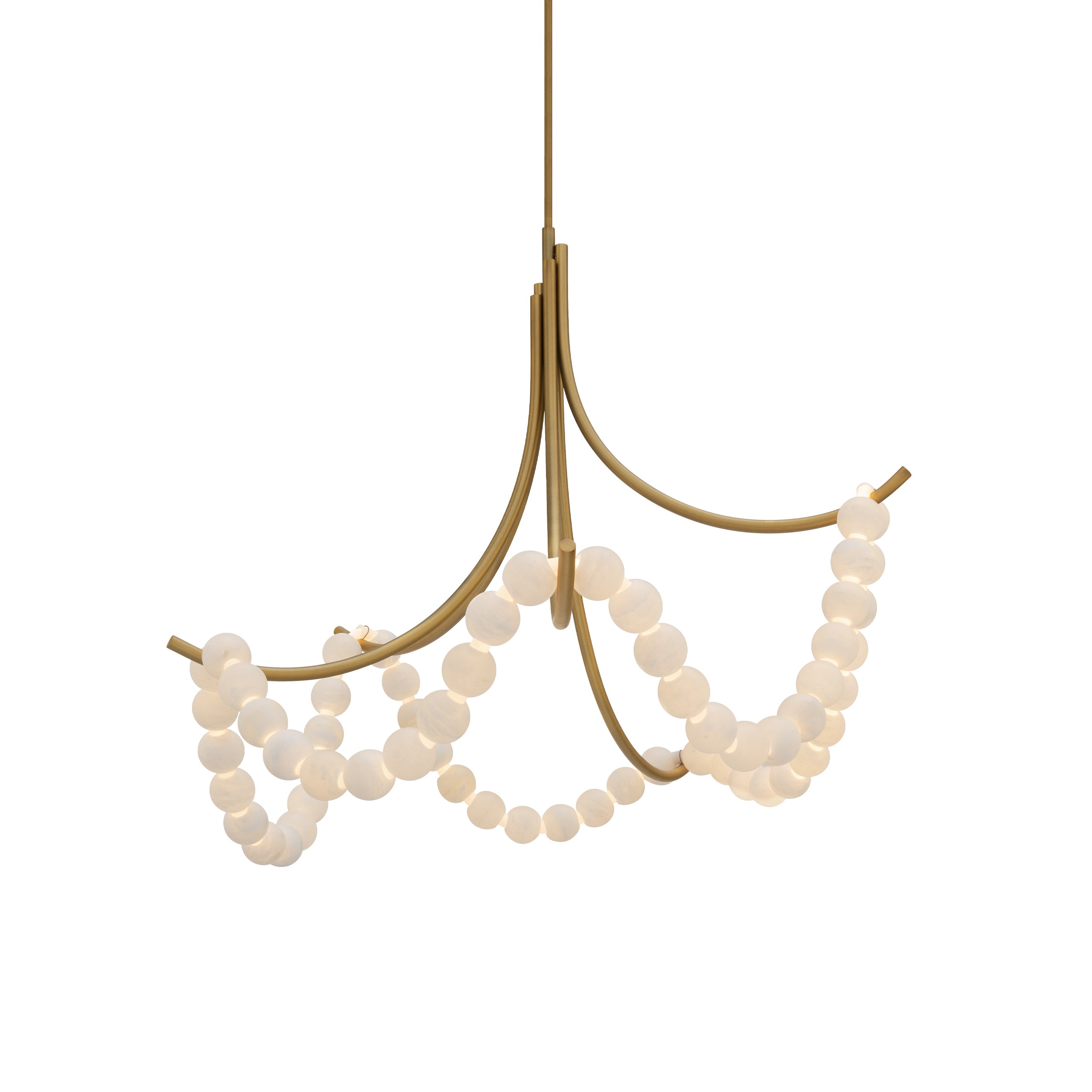 Zavenarae Premium Nordic Art Nickel Alabaster Chandelier - Letslighting