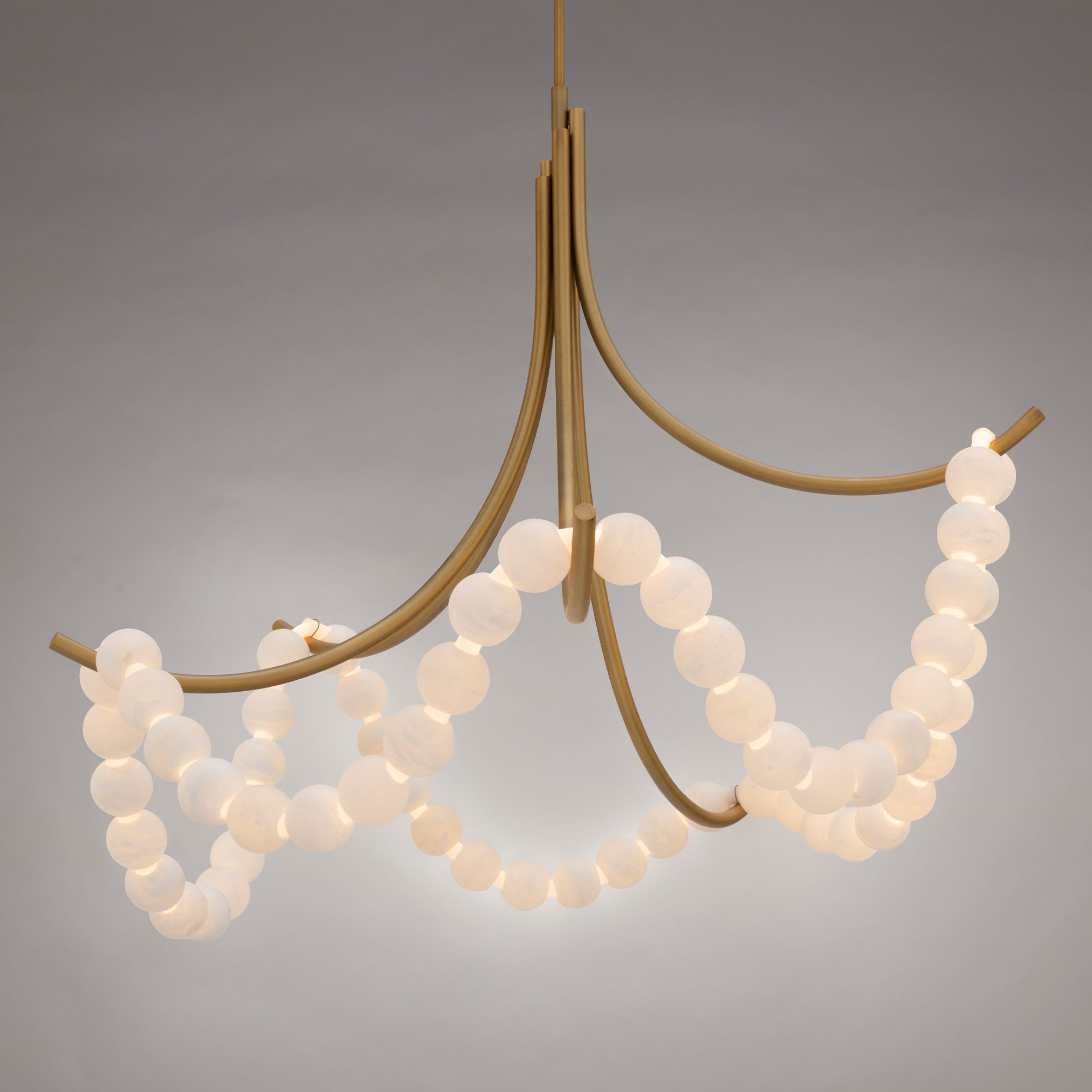 Zavenarae Premium Nordic Art Nickel Alabaster Chandelier - Letslighting