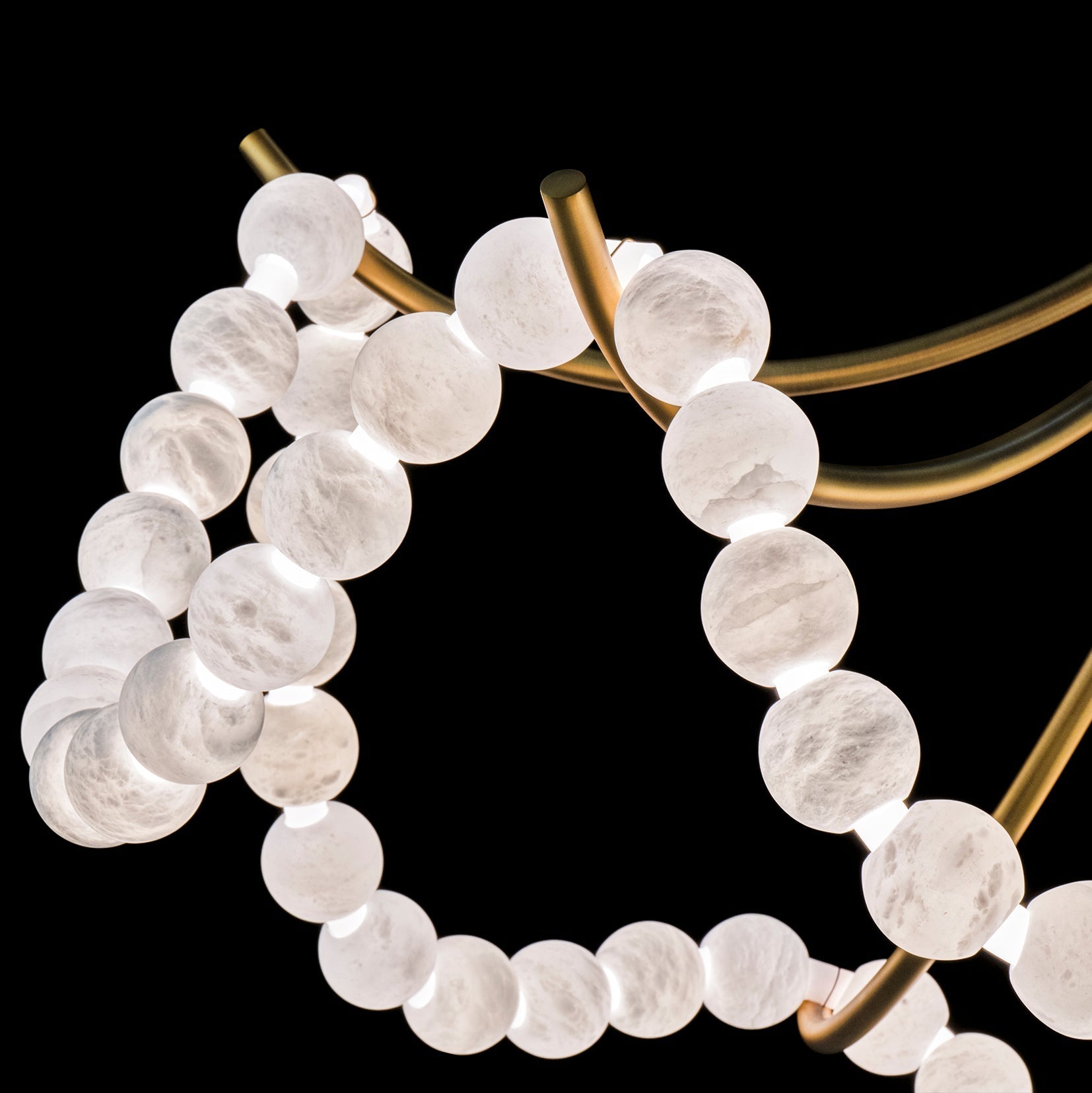Zavenarae Premium Nordic Art Nickel Alabaster Chandelier - Letslighting