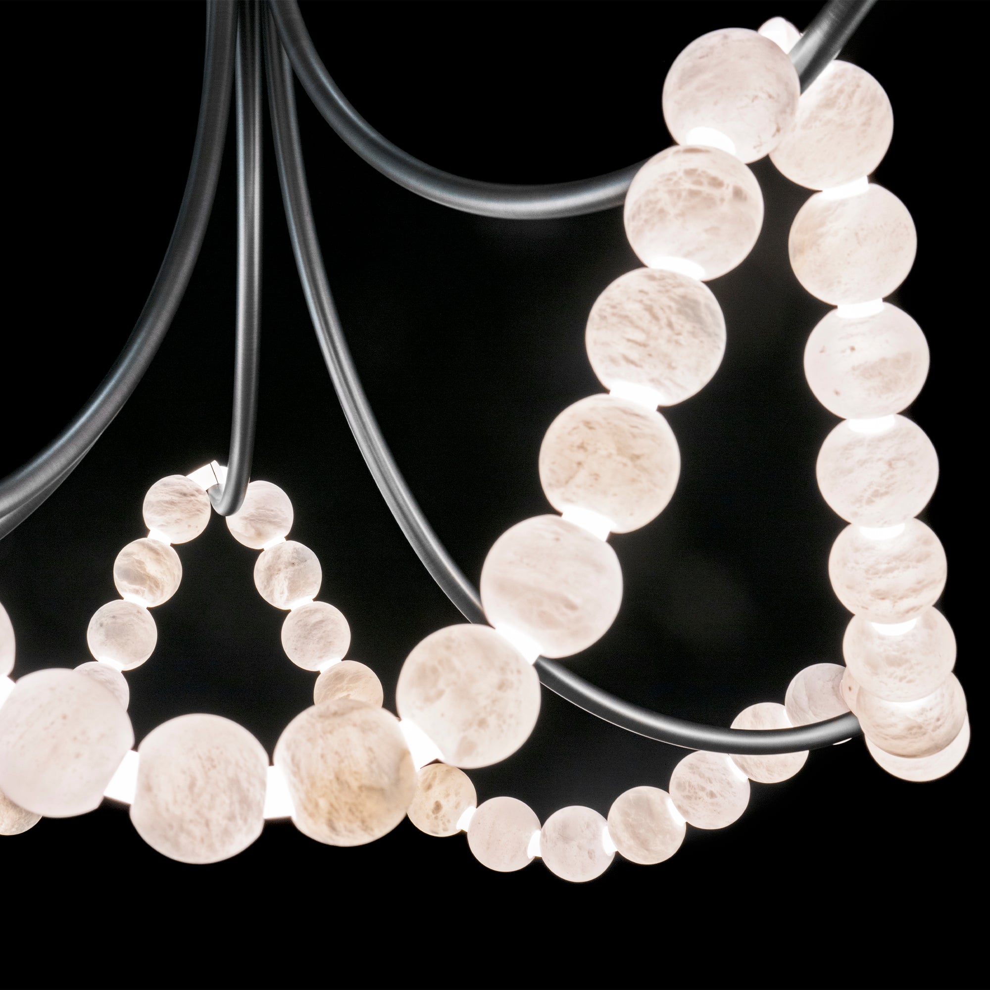 Zavenarae Premium Nordic Art Nickel Alabaster Chandelier - Letslighting