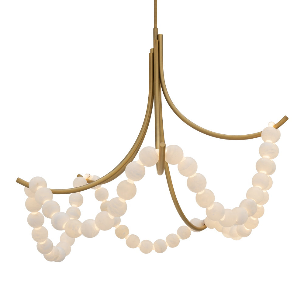 Zavenarae Premium Nordic Art Nickel Alabaster Chandelier - Letslighting