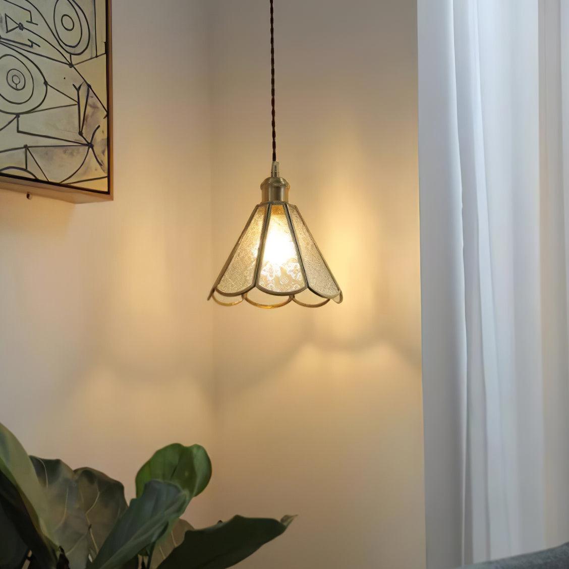 Elarace Brass & Glass Elegant Pendant Lamp - Letslighting