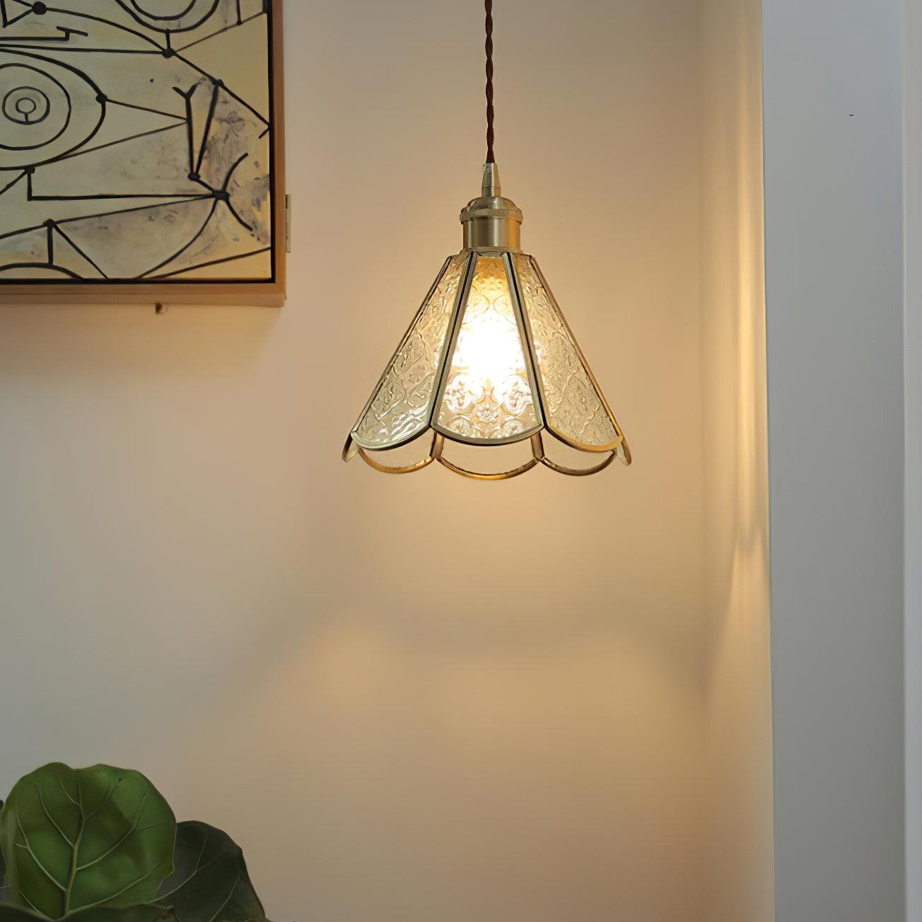 Elarace Brass & Glass Elegant Pendant Lamp - Letslighting