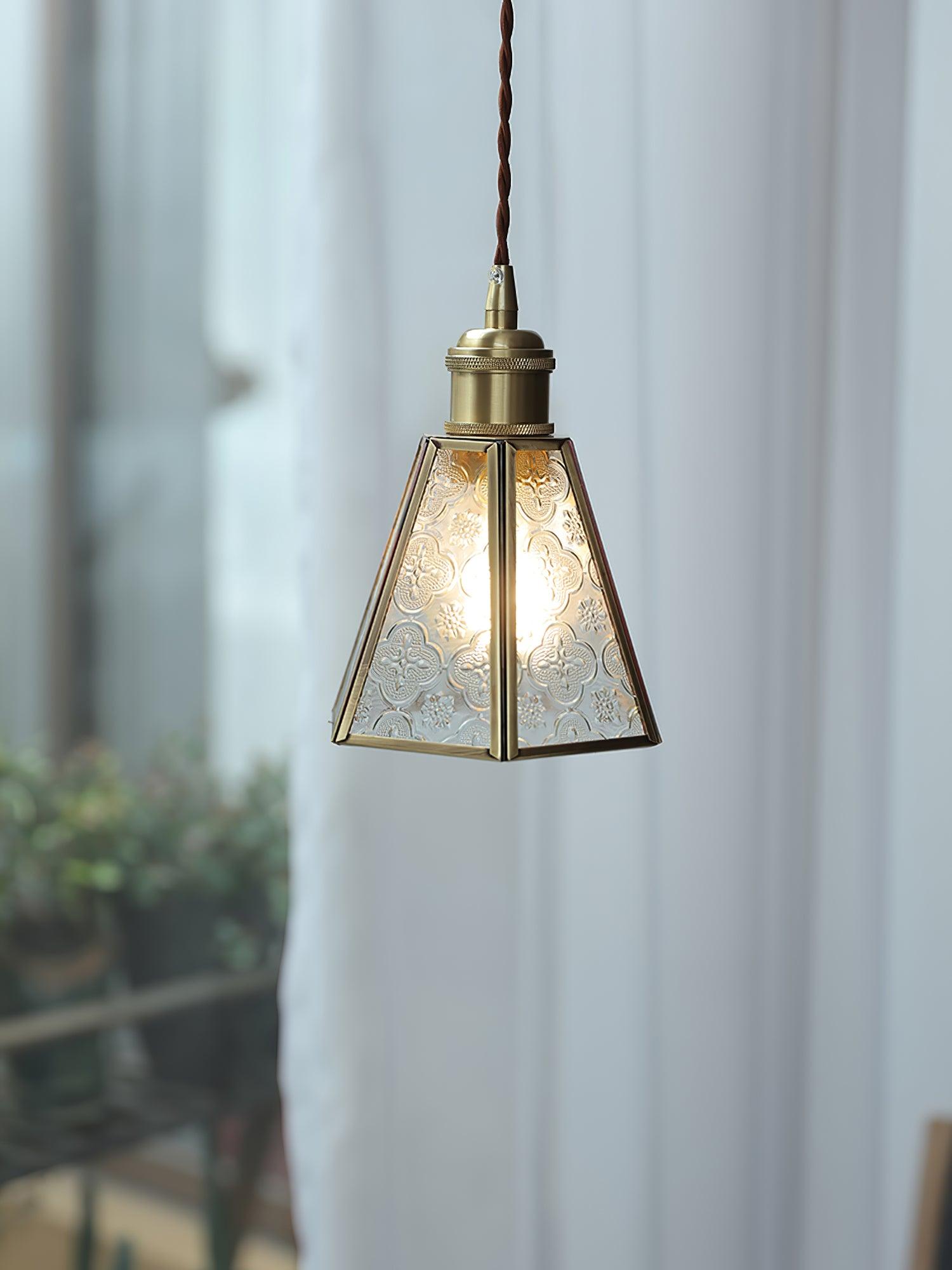 Elarace Brass & Glass Elegant Pendant Lamp - Letslighting