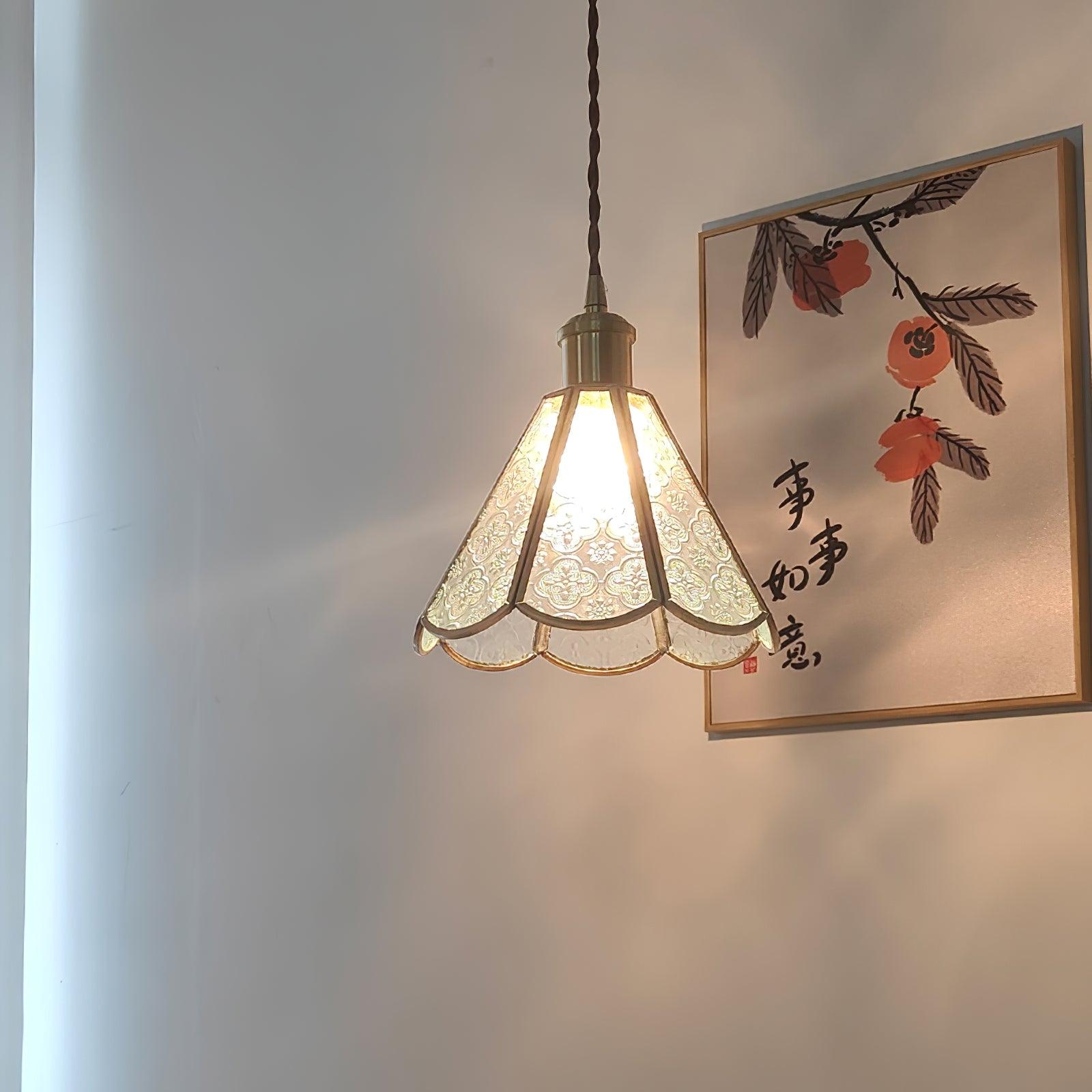 Elarace Brass & Glass Elegant Pendant Lamp - Letslighting