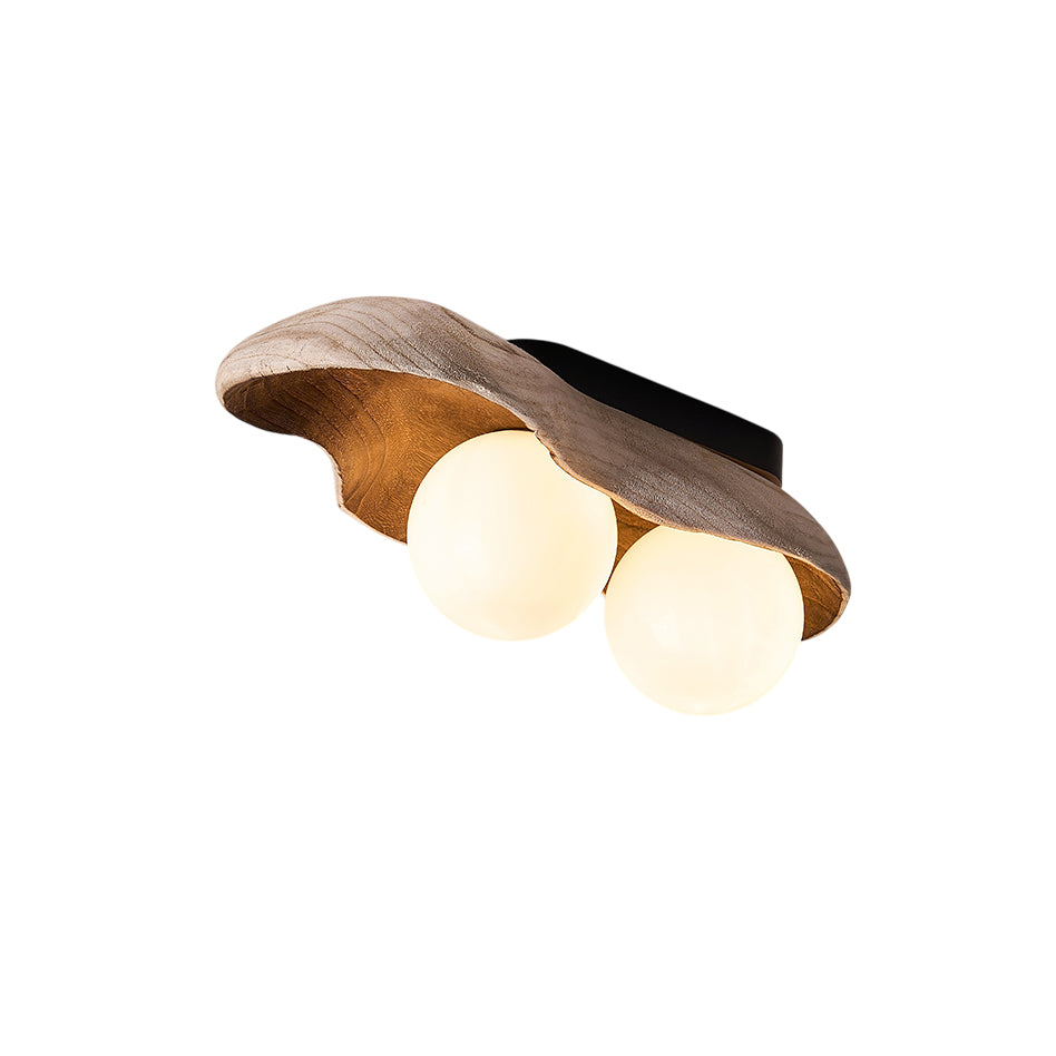 Ivaren Modern Minimalist Wooden Glass Ceiling Lamp - Letslighting