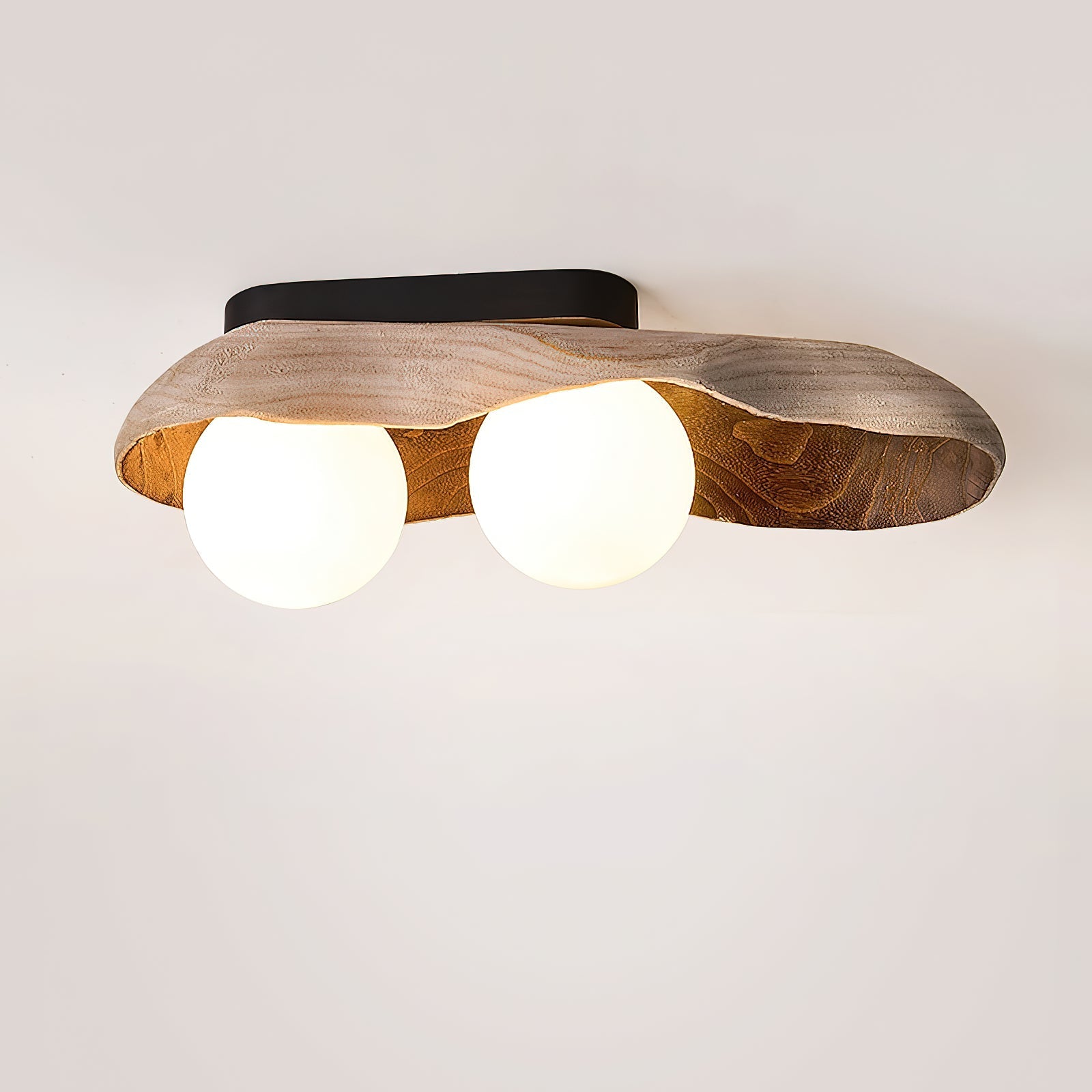 Ivaren Modern Minimalist Wooden Glass Ceiling Lamp - Letslighting