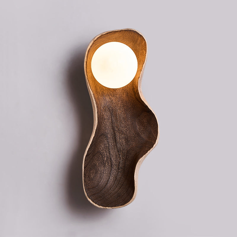 Evshaia Individual Creativity Pea Wooden Glass Wall Lamp - Letslighting