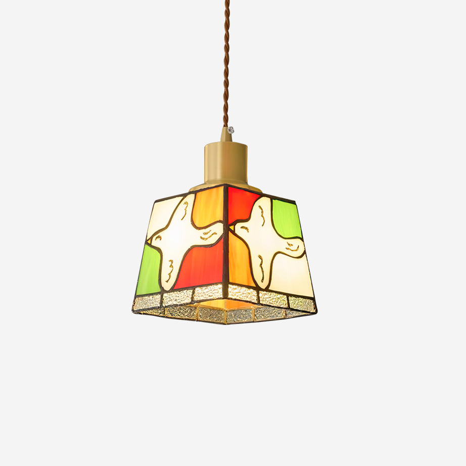 Peace Dove Pendant Lamp Glass Mosaic Brass Artistic Tranquil - Letslighting