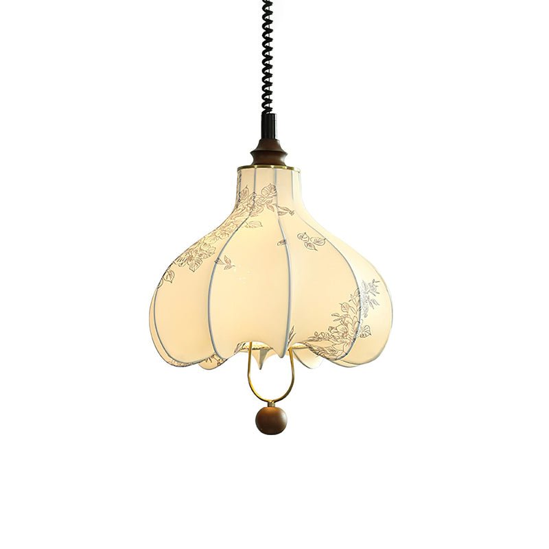 Lustra Pendant Lamp Pear Fabric Lantern for Living Room - Letslighting