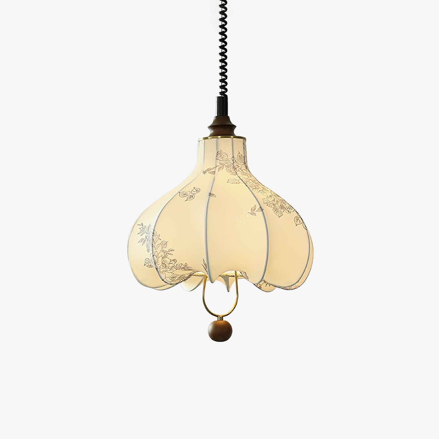 Lustra Pendant Lamp Pear Fabric Lantern for Living Room - Letslighting