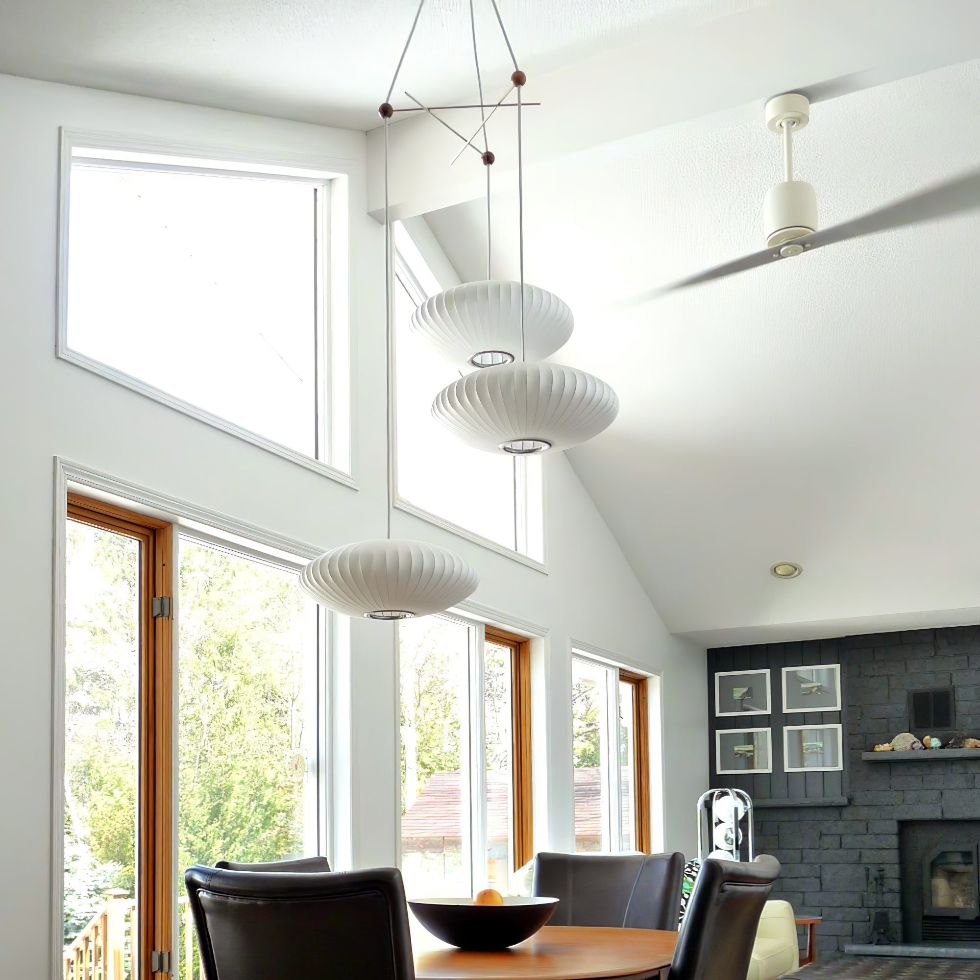 Lunar Modern Silk Pendant Lamp - Letslighting