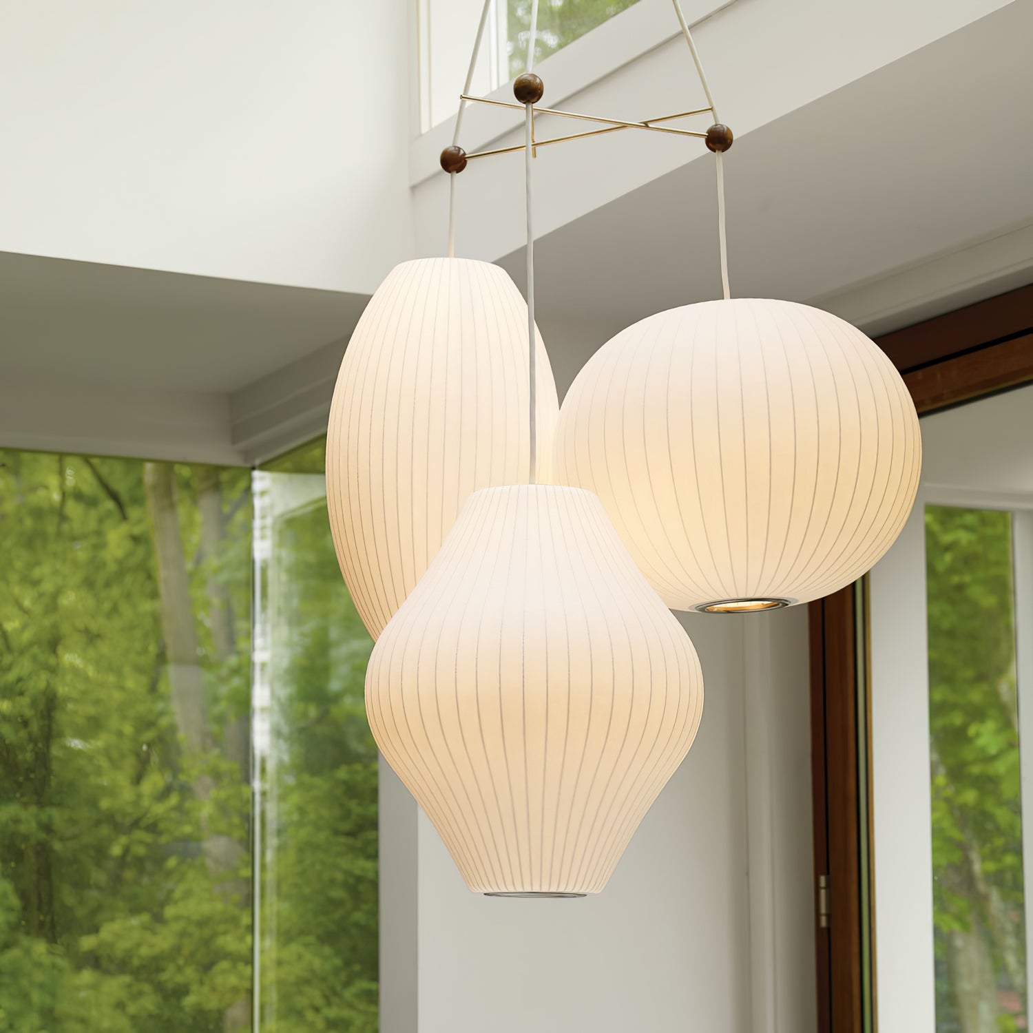 Lunar Modern Silk Pendant Lamp - Letslighting