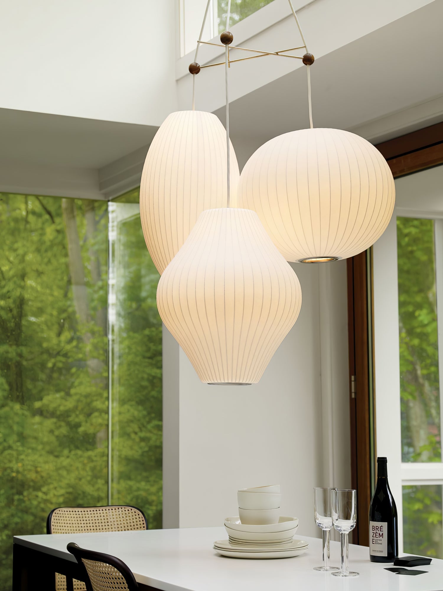 Lunar Modern Silk Pendant Lamp - Letslighting