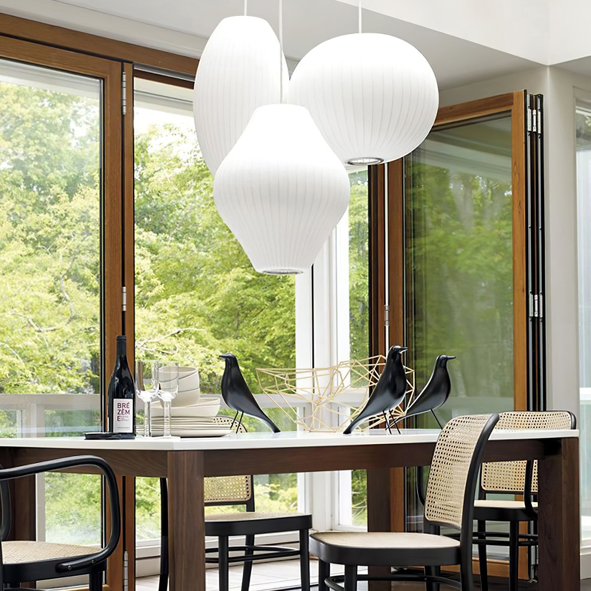 Lunar Modern Silk Pendant Lamp - Letslighting