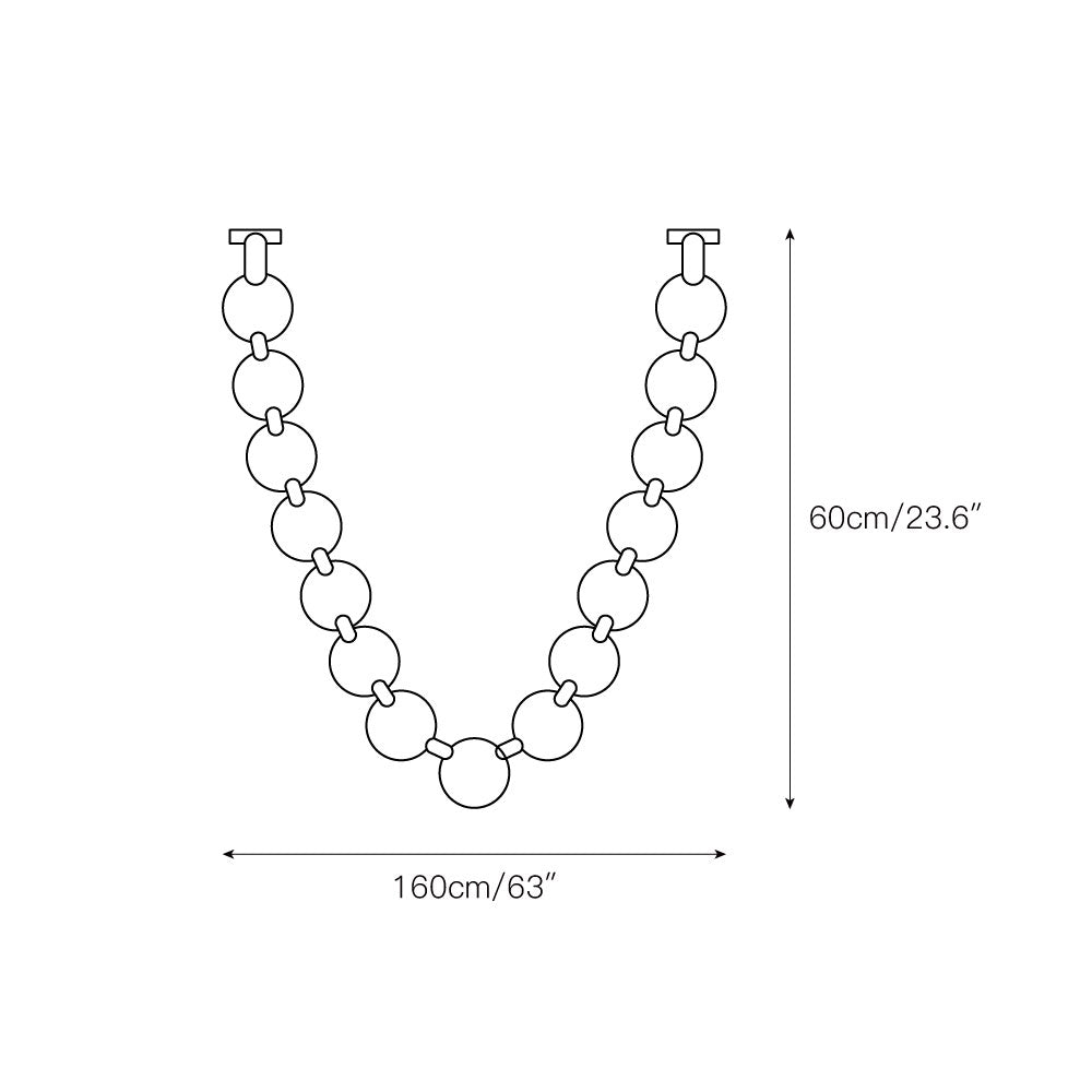 Icarara Modern Minimalist Pearl Necklace Glass Chandelier - Letslighting