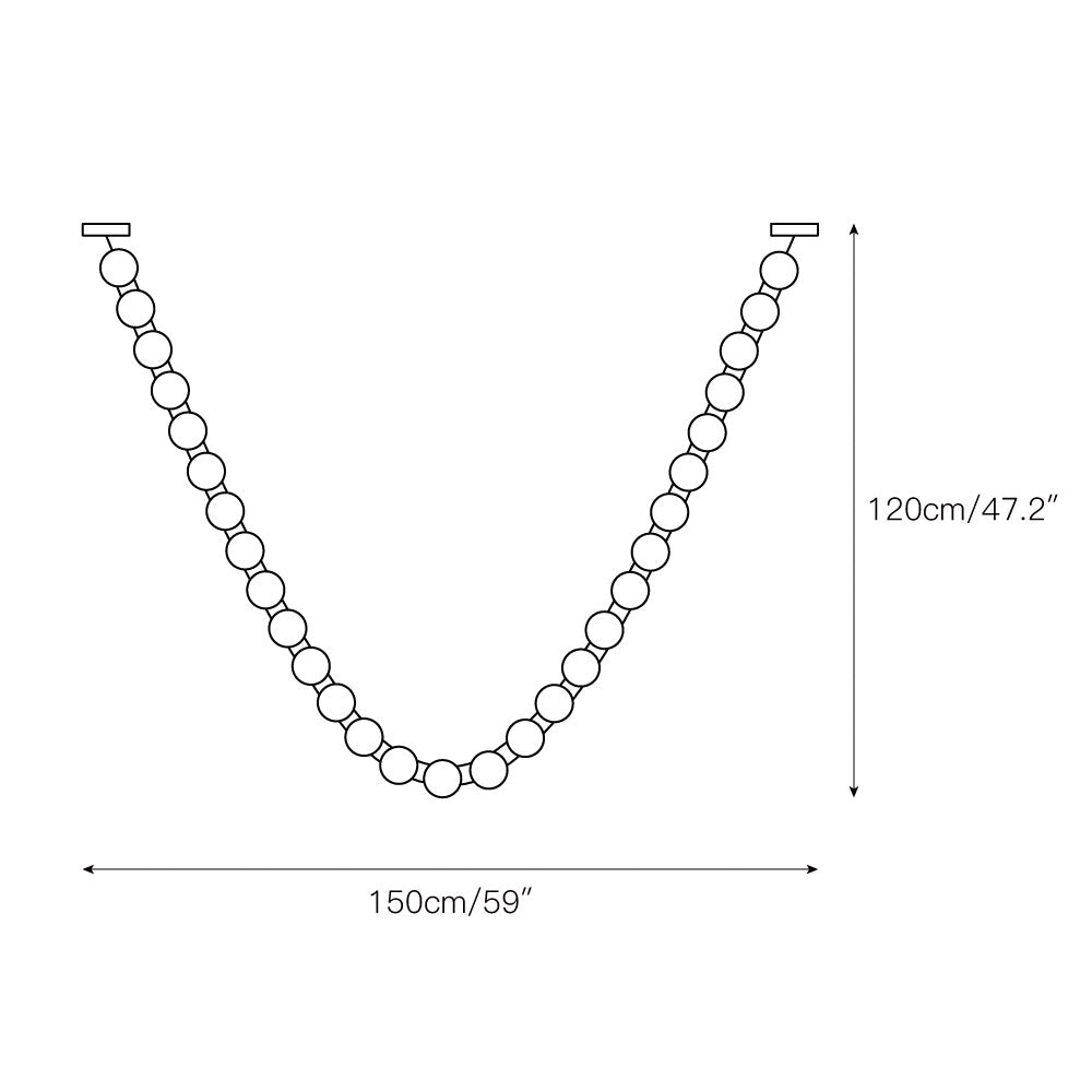 Icarara Modern Minimalist Pearl Necklace Glass Chandelier - Letslighting