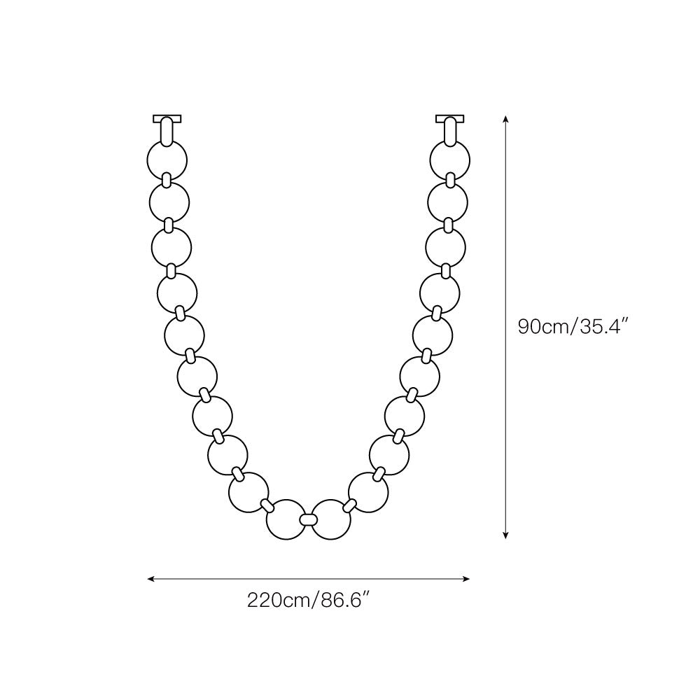 Icarara Modern Minimalist Pearl Necklace Glass Chandelier - Letslighting