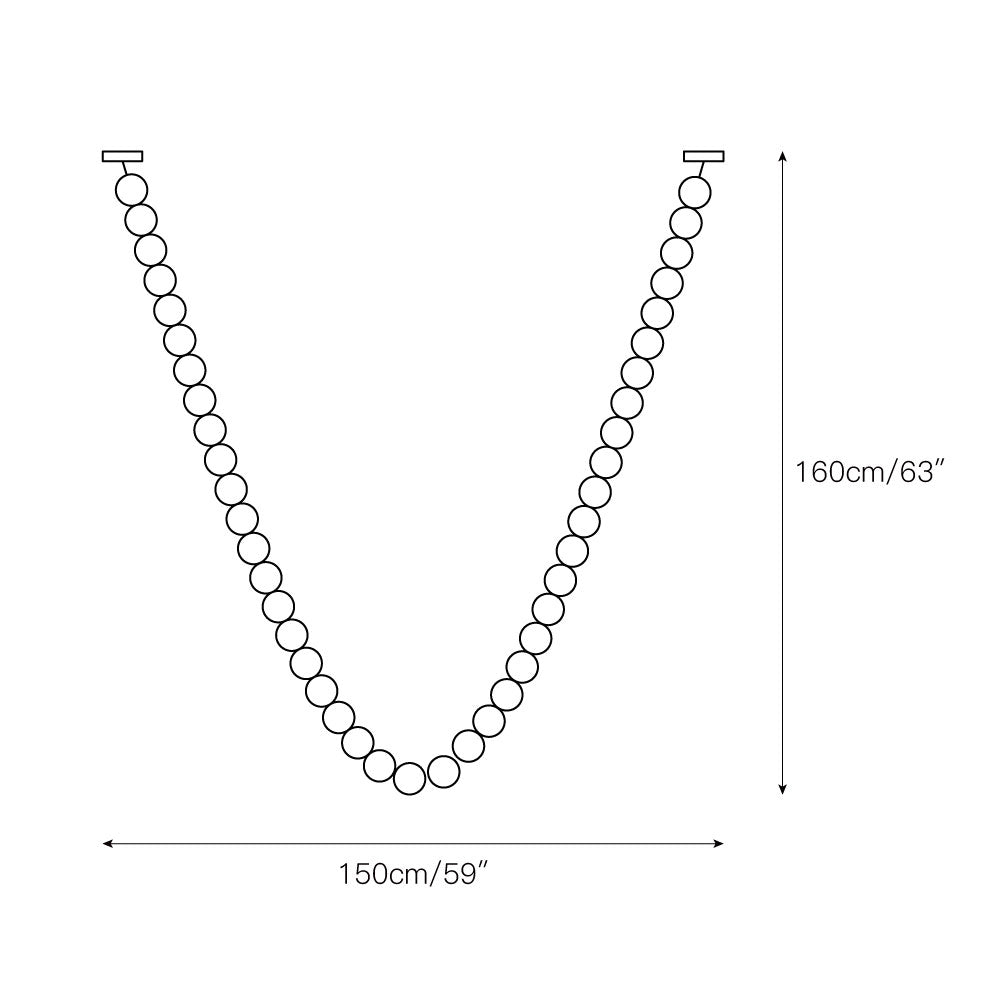 Icarara Modern Minimalist Pearl Necklace Glass Chandelier - Letslighting