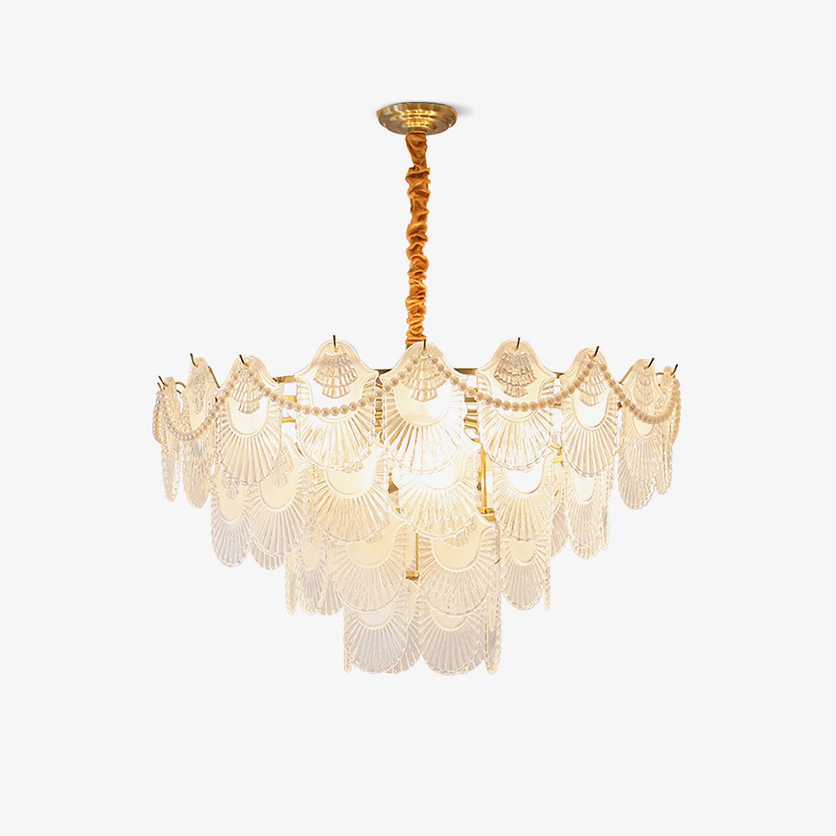 Lustra Chandelier Pearl Glass Shell - Letslighting