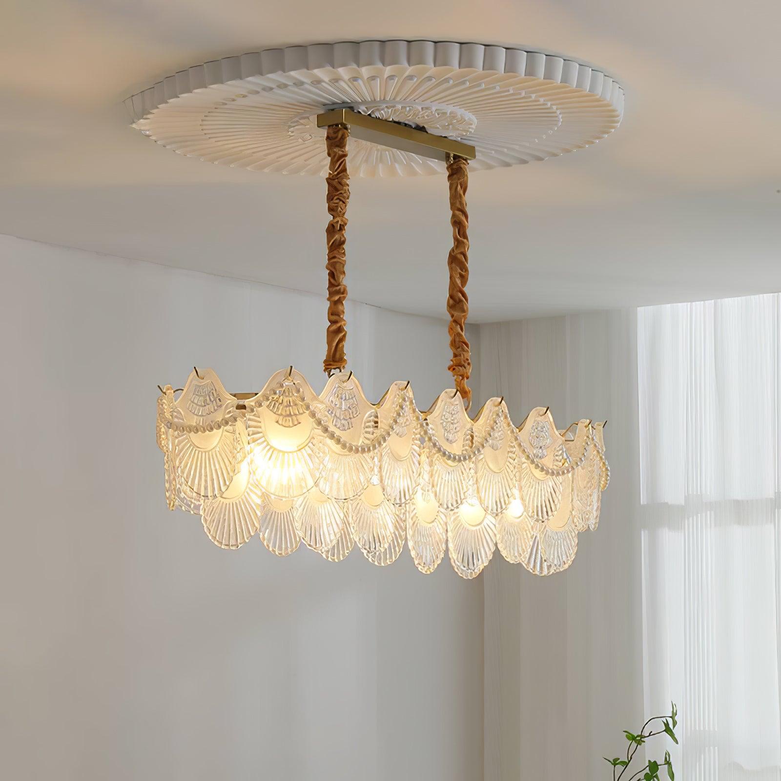 Lustra Chandelier Pearl Glass Shell - Letslighting
