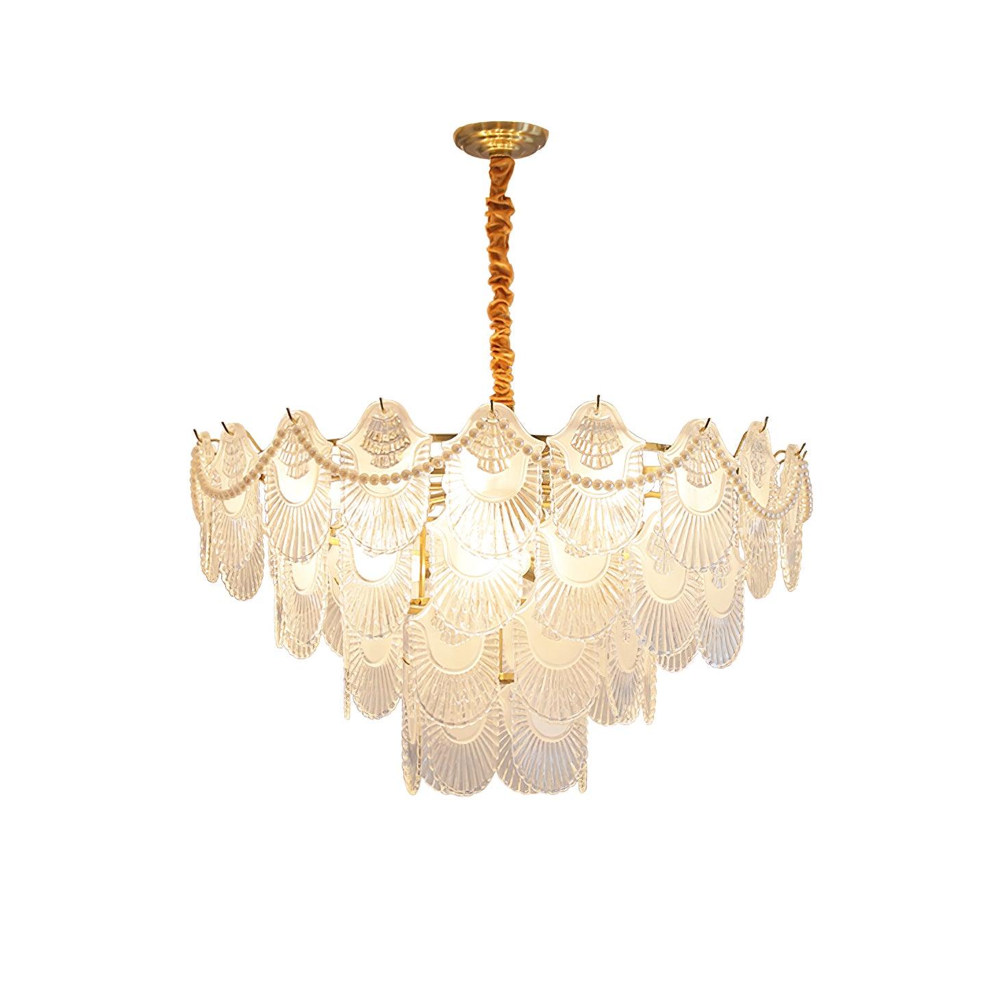 Lustra Chandelier Pearl Glass Shell - Letslighting
