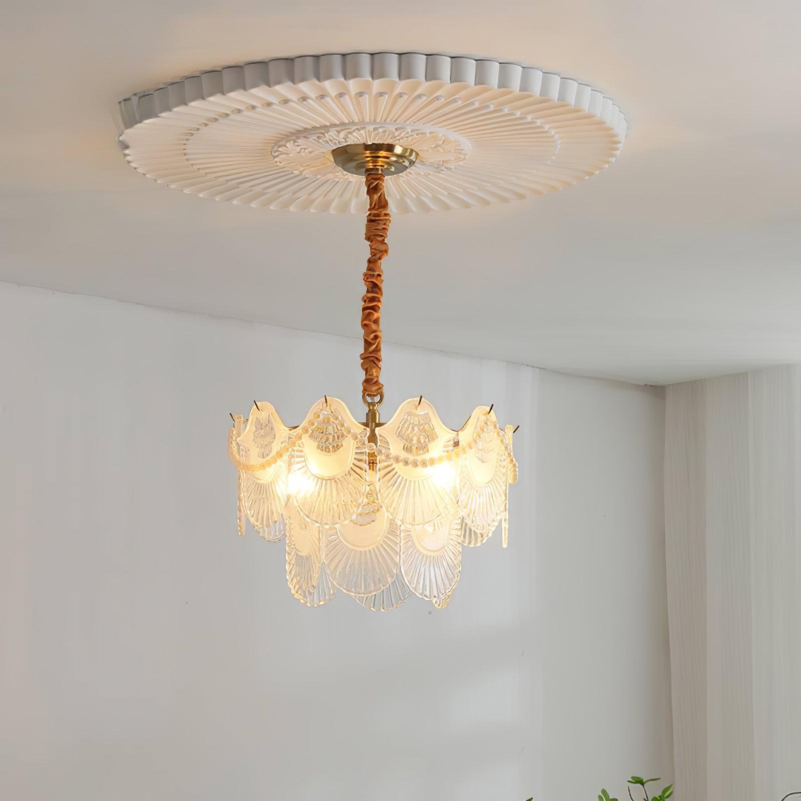 Lustra Chandelier Pearl Glass Shell - Letslighting