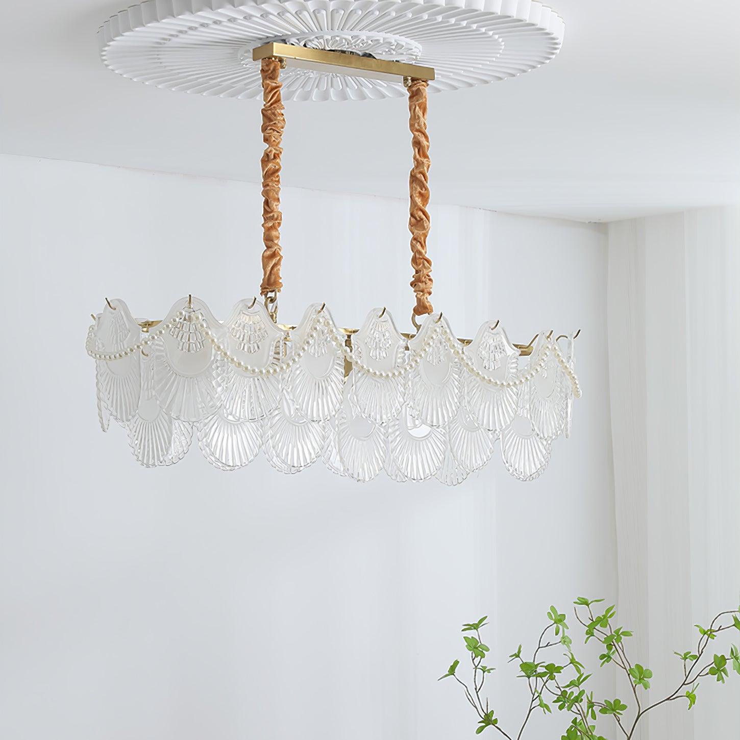 Lustra Chandelier Pearl Glass Shell - Letslighting