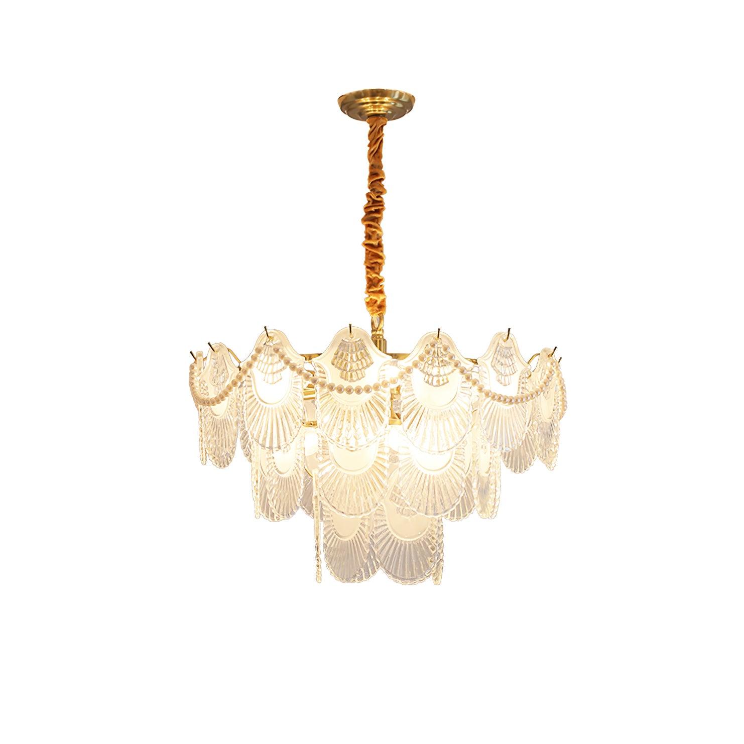 Lustra Chandelier Pearl Glass Shell - Letslighting