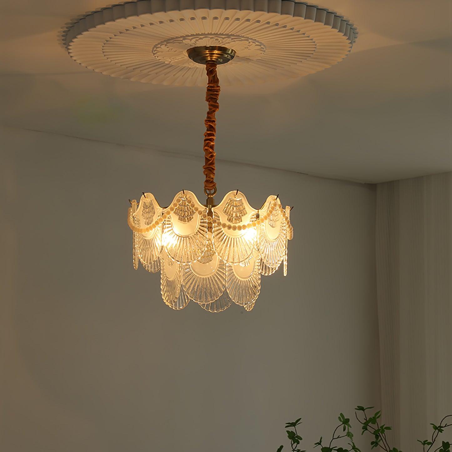 Lustra Chandelier Pearl Glass Shell - Letslighting