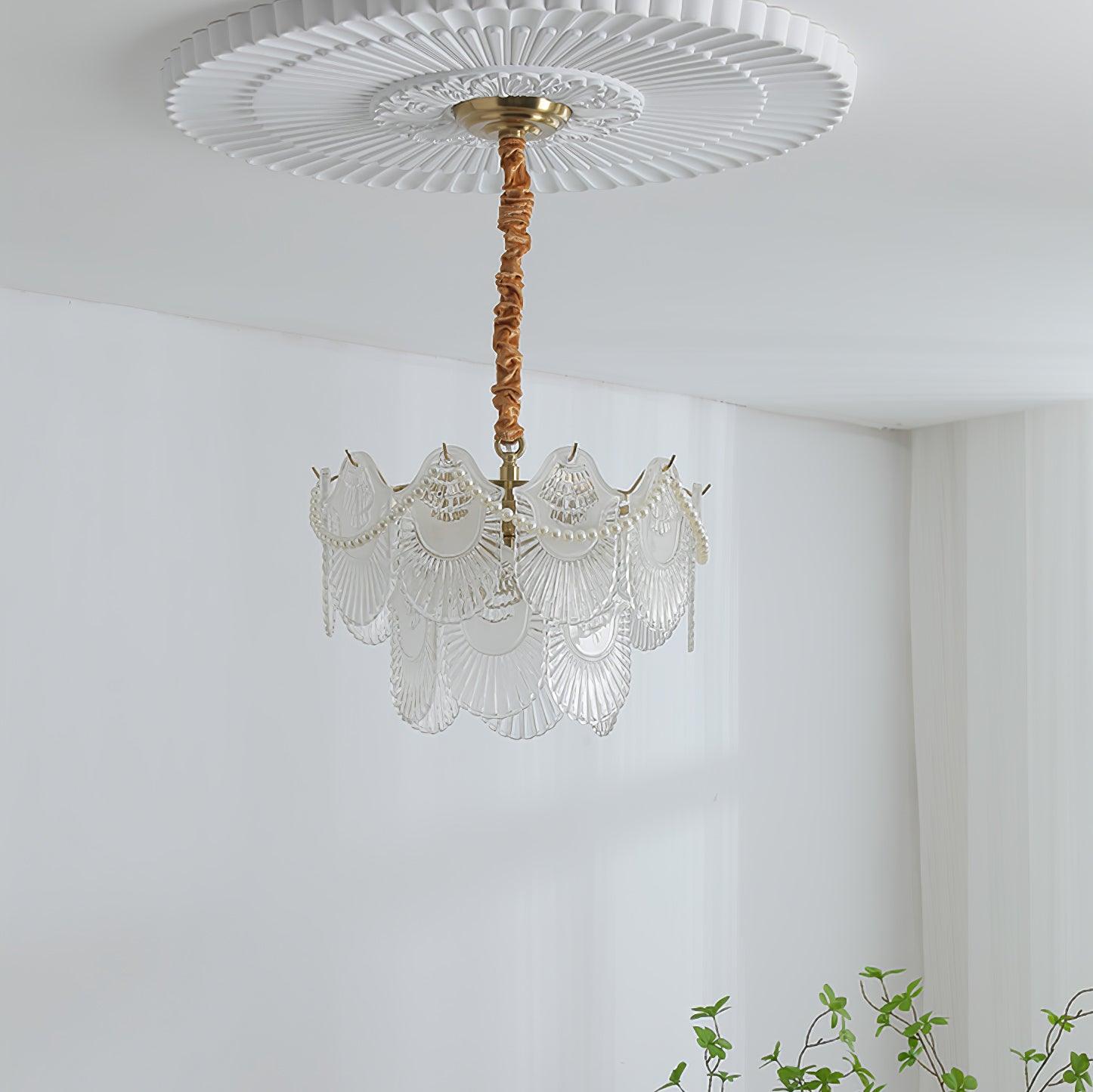 Lustra Chandelier Pearl Glass Shell - Letslighting