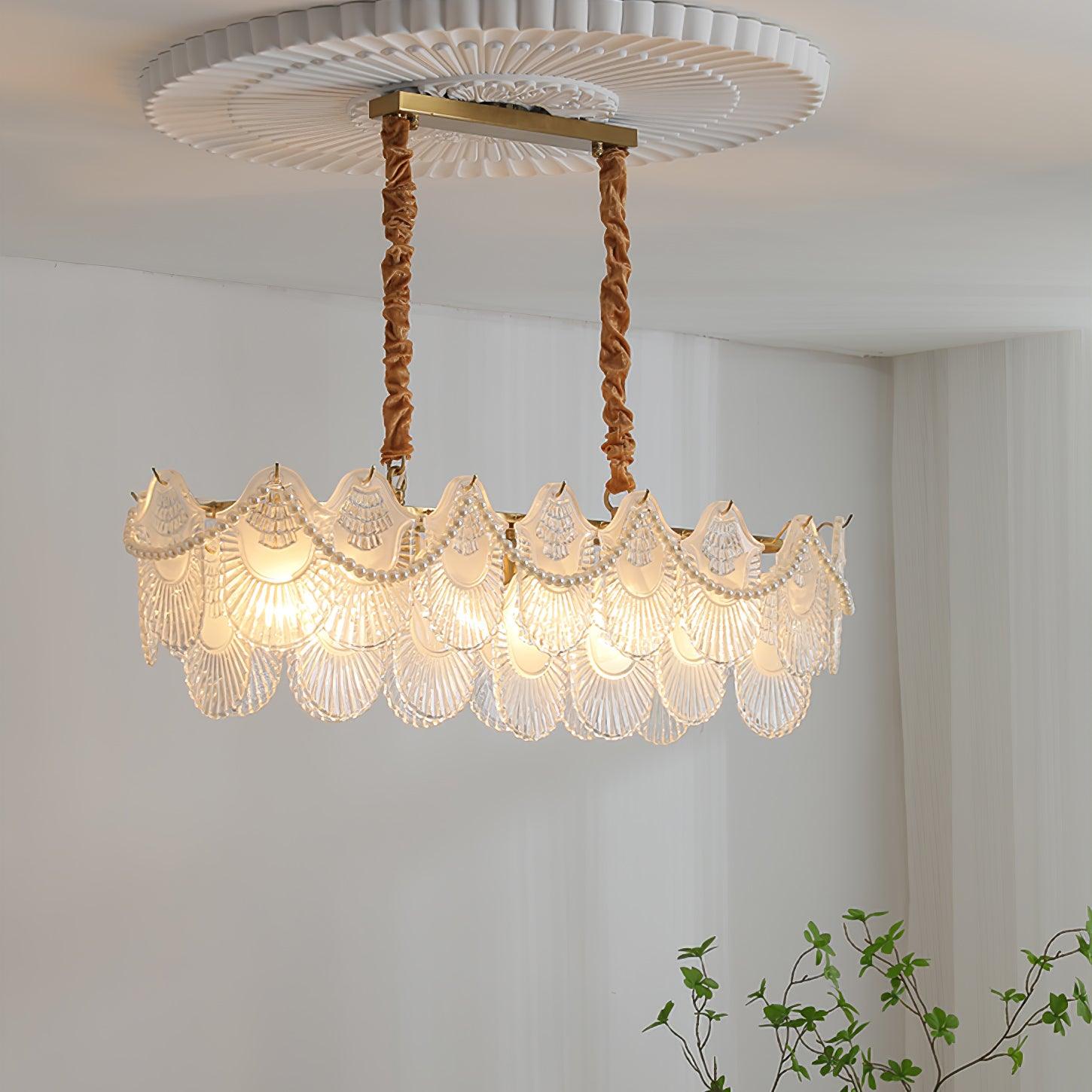 Lustra Chandelier Pearl Glass Shell - Letslighting