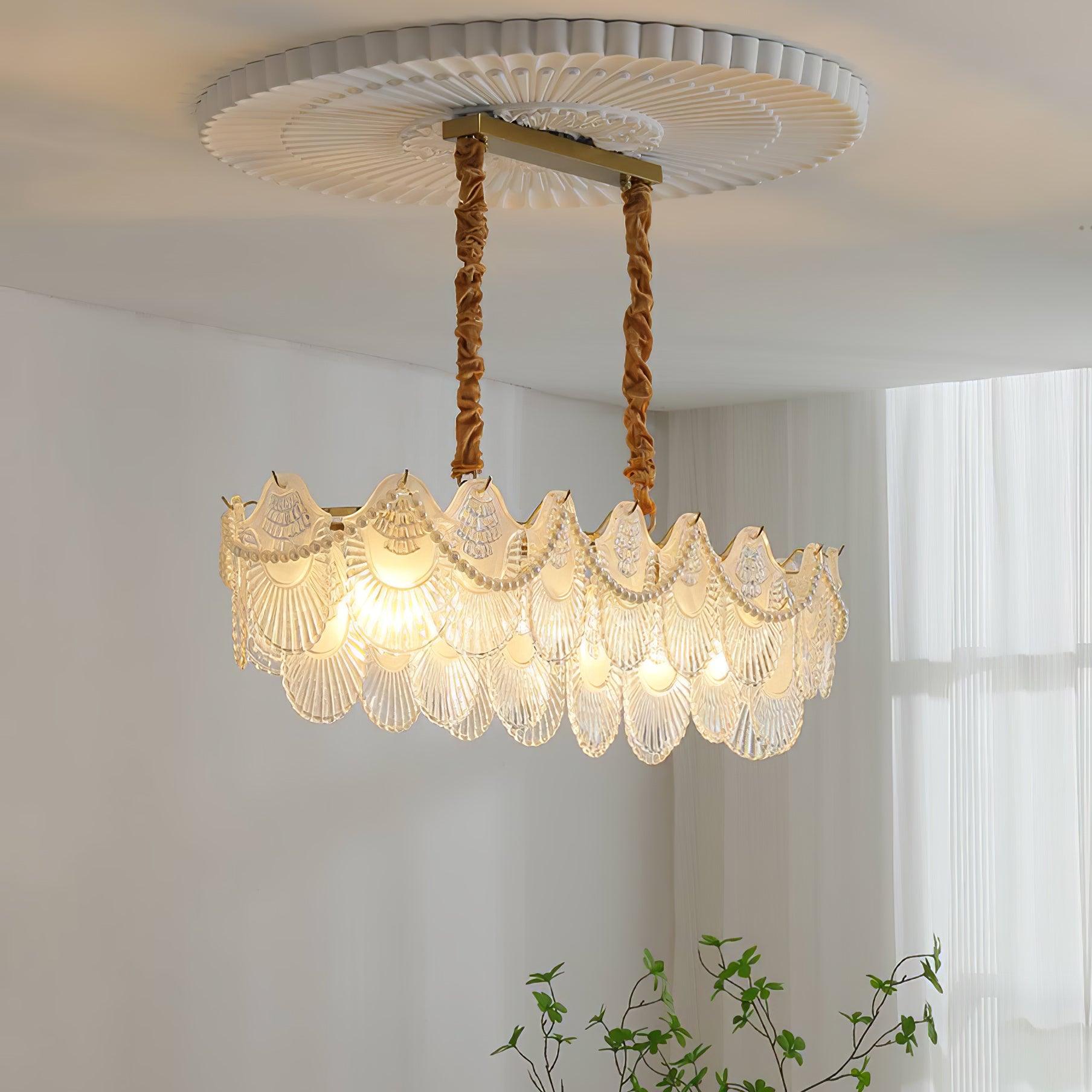 Lustra Chandelier Pearl Glass Shell - Letslighting