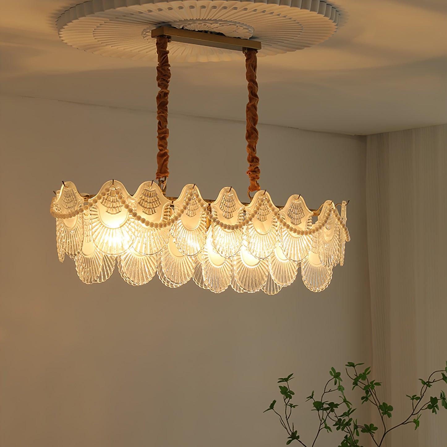 Lustra Chandelier Pearl Glass Shell - Letslighting